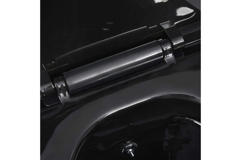 Vägghängd toalett med dold cistern keramik svart - Svart - Badrum - Toalettstolar - Vägghängd