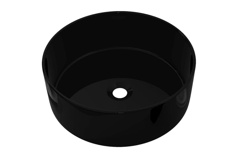 Handfat keramik rund svart 40x15 cm - Svart - Badrum - Tvättställ & handfat - Enkelhandfat
