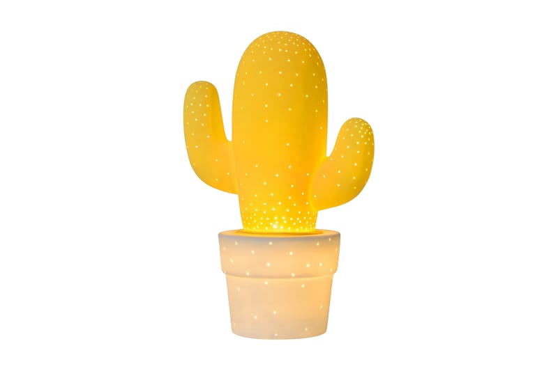 Cactus Bordslampa Gul