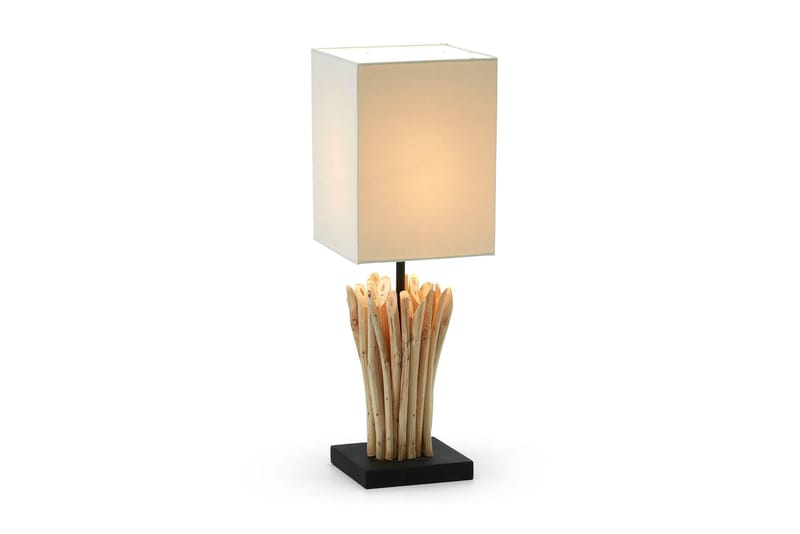 Poob Bordslampa 15/15 cm - Natur/Vit - Belysning & el - Inomhusbelysning & Lampor - Bordslampa