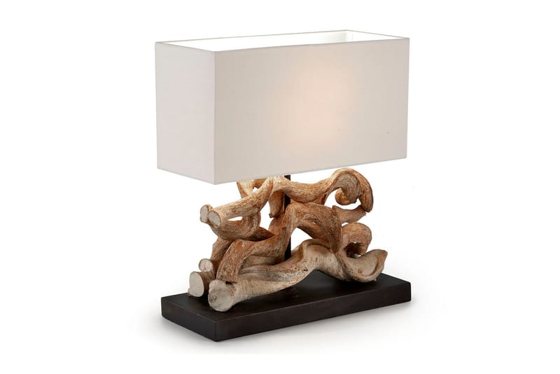 Temoc Bordslampa 40x20 cm - Natur/Vit - Möbler - Bord & matgrupper - Avlastningsbord - Sängbord & nattduksbord