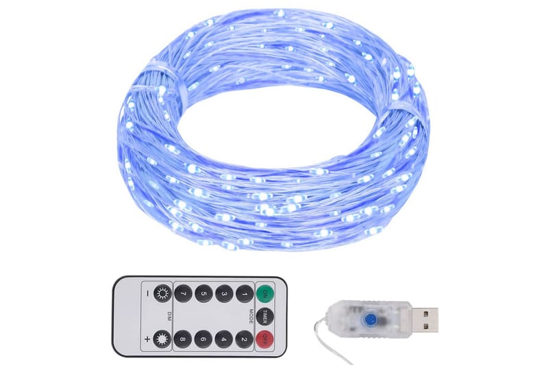 Ljusslinga med 150 LED blå 15 m - be Basic - Belysning & el - Inomhusbelysning & lampor - Dekorationsbelysning - Ljusslinga