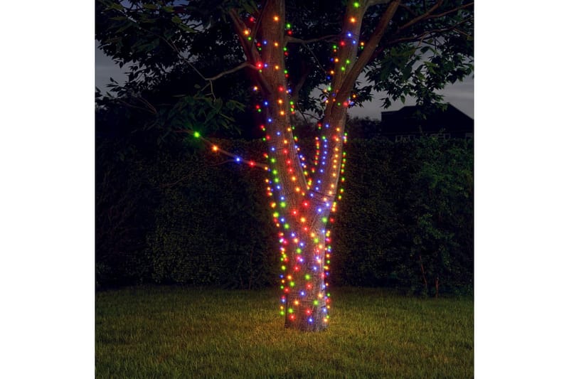 Soldriven ljusslinga 2 st 2x200 lysdioder flerfärgad inne/ut - be Basic - Belysning & el - Julbelysning - Övrig julbelysning