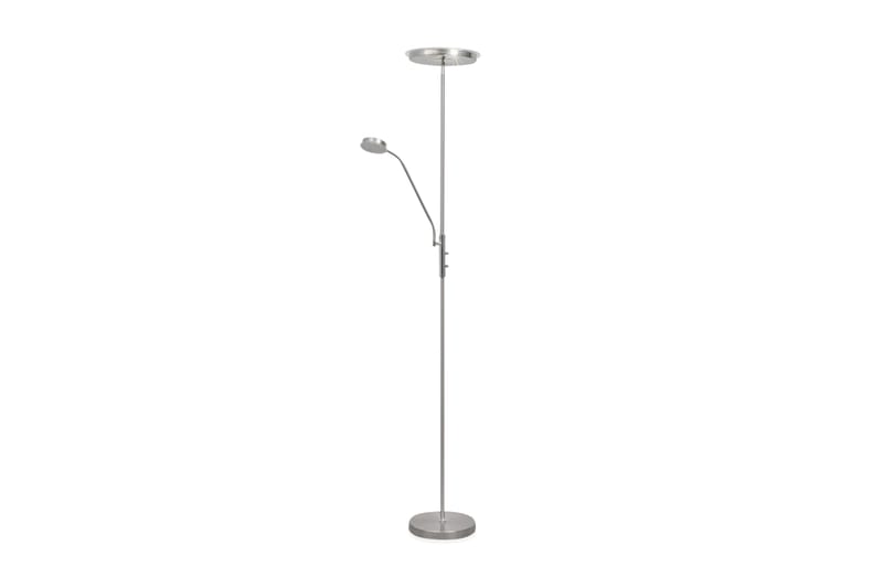 Dimbar LED Golvlampa 23 W Silver - Silver - Belysning & el - Inomhusbelysning & lampor - Golvlampa - Uplight golvlampa