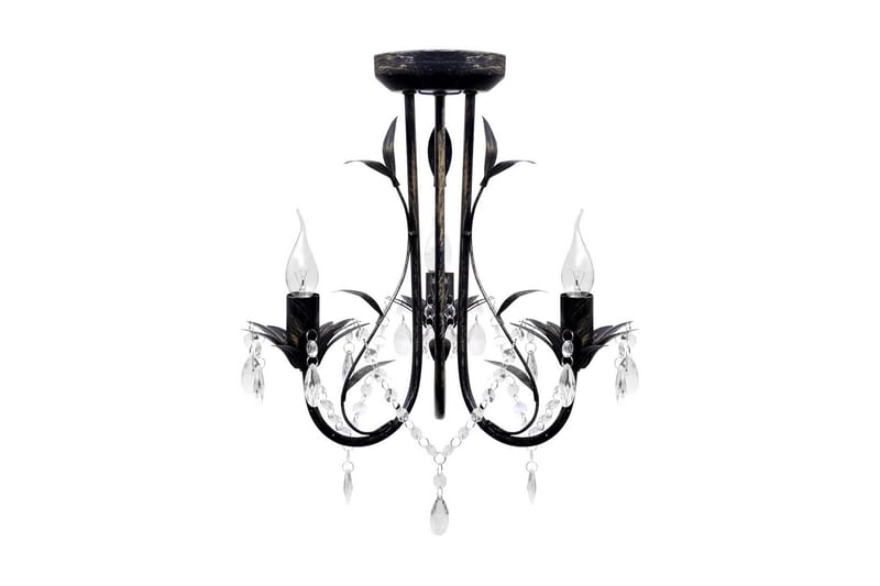 Takkrona i Art Nouveau-stil 3-armad svart - Svart - Belysning - Inomhusbelysning & Lampor - Taklampa