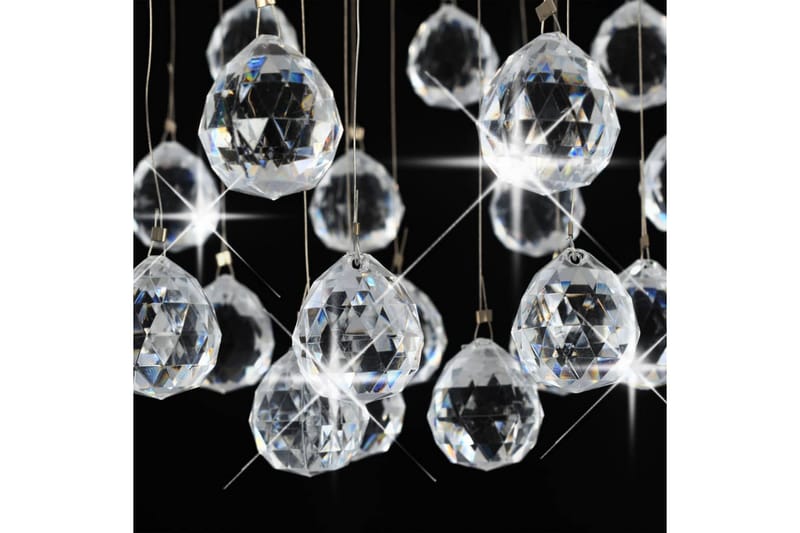 Taklampa med kristallpärlor silver sfär 3xG9-lampor - Silver - Belysning - Inomhusbelysning & Lampor - Kristallkrona & takkrona