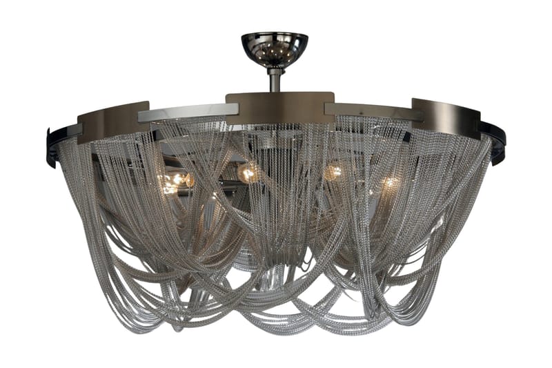 Storkedjan Plafond 8 Ljus Silver - AG Home & Light - Belysning & el - Inomhusbelysning & lampor - Taklampa & takbelysning - Kristallkrona & takkrona