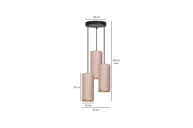 Bente 3 Premium pendel Rosa - Scandinavian Choice - Belysning & el - Inomhusbelysning & lampor - Taklampa & takbelysning - Pendellampor & hänglampor
