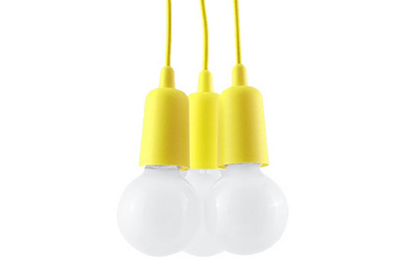 Diego Pendellampa 3 Lampor Gul - Sollux Lighting - Belysning & el - Inomhusbelysning & Lampor - Taklampa & takbelysning - Pendellampor & hänglampor