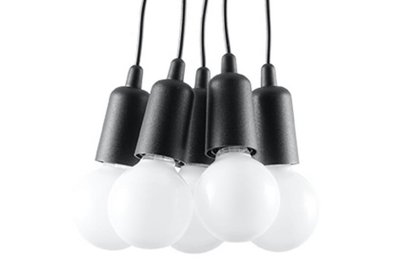 Diego Pendellampa 5 Lampor Svart - Sollux Lighting - Belysning & el - Inomhusbelysning & Lampor - Taklampa & takbelysning - Pendellampor & hänglampor