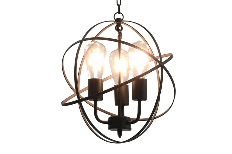 Hänglampa svart sfär 3xE27-lampor - Svart - Belysning & el - Inomhusbelysning & Lampor - Fönsterlampa