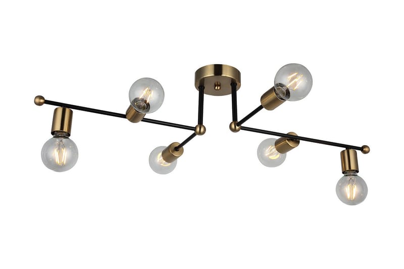 Rena Taklampa Guld/Svart 49x20 cm - Homemania - Belysning & el - Inomhusbelysning & lampor - Taklampa & takbelysning - Plafond
