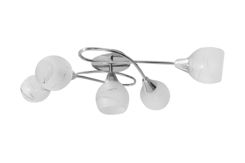 Taklampa med ovala glaskupor för 5 E14-lampor - Vit - Belysning & el - Inomhusbelysning & lampor - Taklampa & takbelysning - Pendellampor & hänglampor