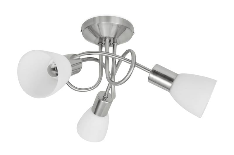 Taklampa med ovala glasskärmar för 3 E14-lampor - Vit - Belysning & el - Inomhusbelysning & lampor - Fönsterlampa