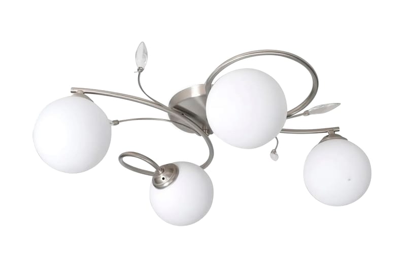 Taklampa med transparenta akrylblad och glaskupor 4 G9-lampo - Vit - Belysning & el - Inomhusbelysning & Lampor - Fönsterlampa