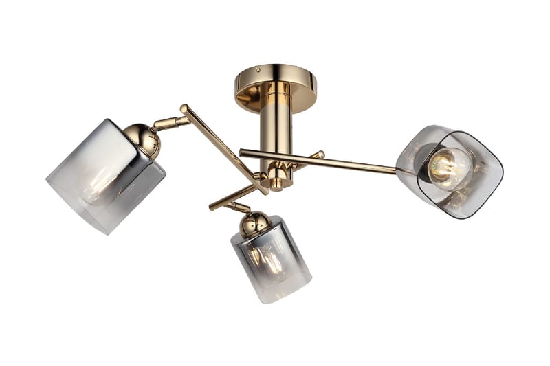 Flat Taklampa Guld 70x30 cm - Homemania - Belysning & el - Inomhusbelysning & lampor - Taklampa & takbelysning - Plafond
