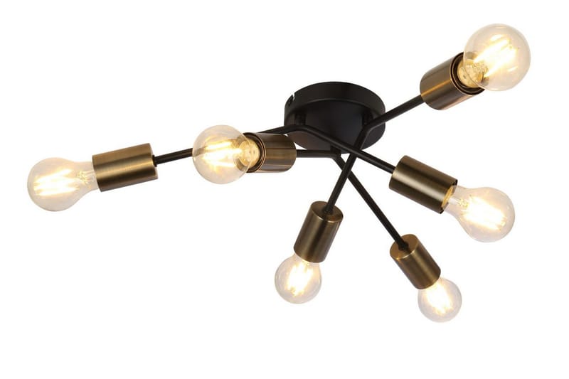 Sarini Plafond 6 Lampor Svart/Mässing - Globo Lighting - Belysning & el - Inomhusbelysning & lampor - Taklampa & takbelysning - Plafond