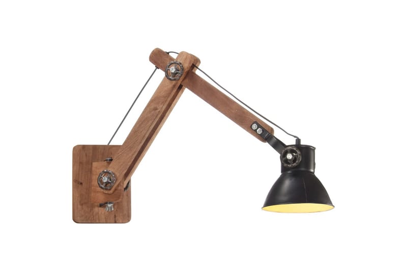 Vägglampa industriell stil svart rund E27 - Svart - Belysning & el - Inomhusbelysning & lampor - Vägglampa