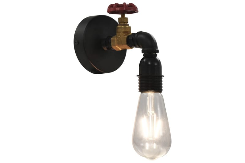 Vägglampa krandesign svart E27 - Svart - Belysning & el - Inomhusbelysning & Lampor - Vägglampa