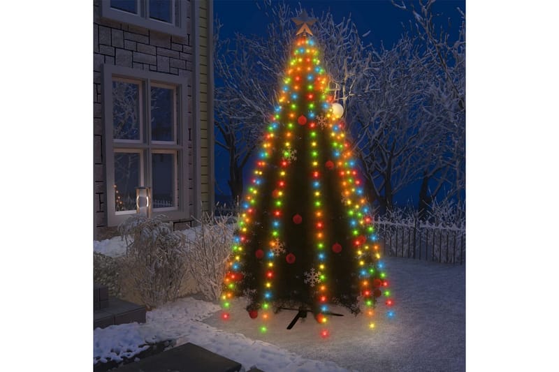 Ljusnät för julgran 250 LED flerfärgad 250 cm - Flerfärgad - Belysning & el - Julbelysning - Julgransbelysning