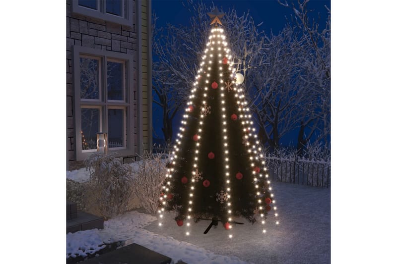 Ljusnät för julgran 300 lysdioder kallvit 300 cm - Vit - Inredning - Julpynt & helgdekoration - Julpynt & juldekoration