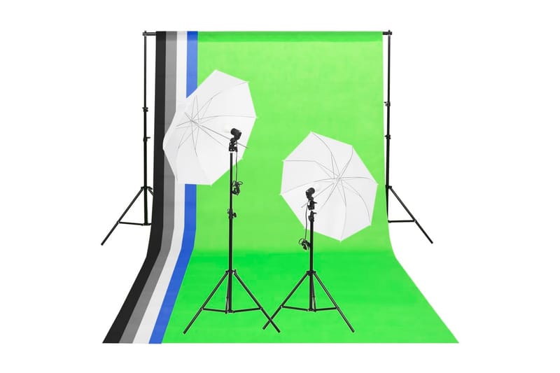 Studiobelysning inklusive bakgrunder & paraplyer - Vit - Belysning & el - Ljuskällor & glödlampor - Arbetsbelysning - Fotobelysning & studiobelysning