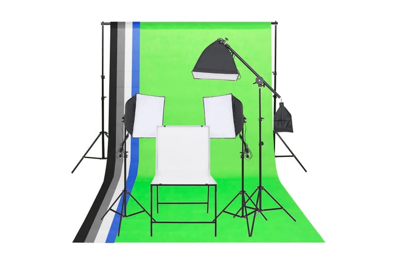 Studiobelysning med fotobord - Svart - Belysning & el - Ljuskällor & glödlampor - Arbetsbelysning - Fotobelysning & studiobelysning