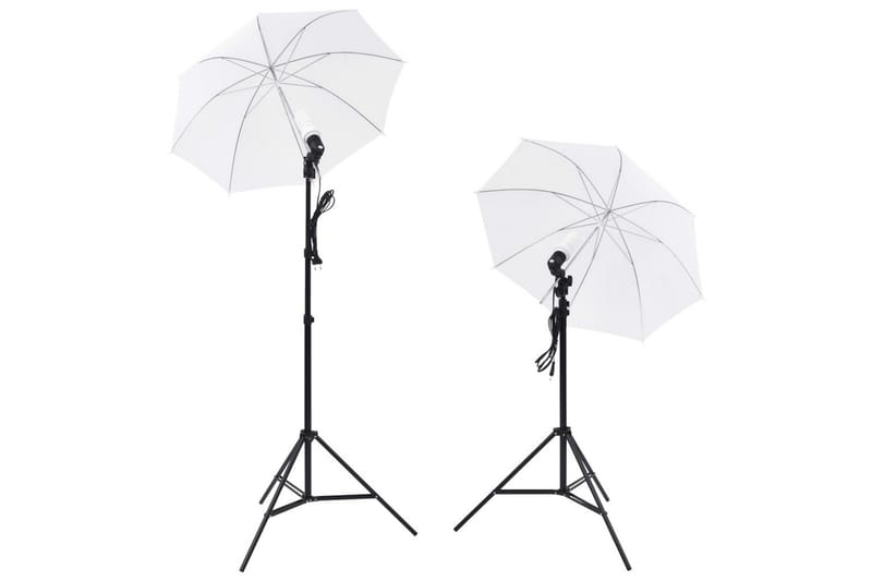 Studioutrustning: 5 färgade bakgrunder & 2 paraplyer - Flerfärgad - Belysning & el - Ljuskällor & glödlampor - Arbetsbelysning - Fotobelysning & studiobelysning