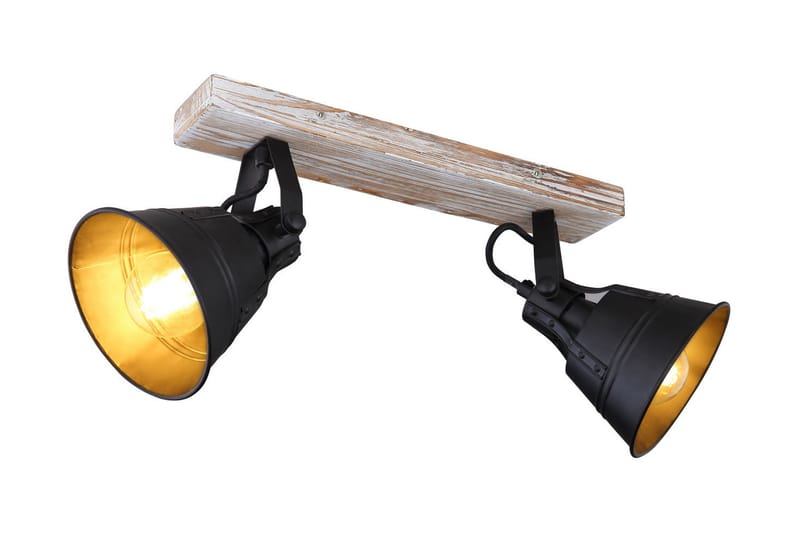 Günther Spotlight 2 Lampor Natur/Svart - Globo Lighting - Belysning & el - Inomhusbelysning & Lampor - Vägglampa