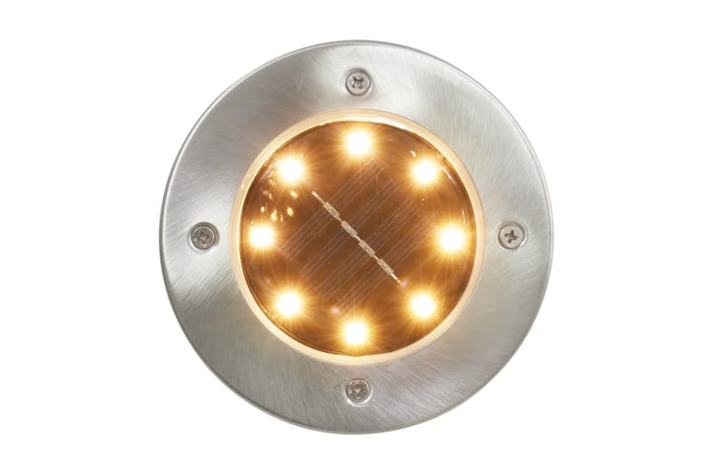Marklampor soldrivna 8 st LED RGB-färg - Stål/Svart - Belysning & el - Utomhusbelysning - Markbelysning