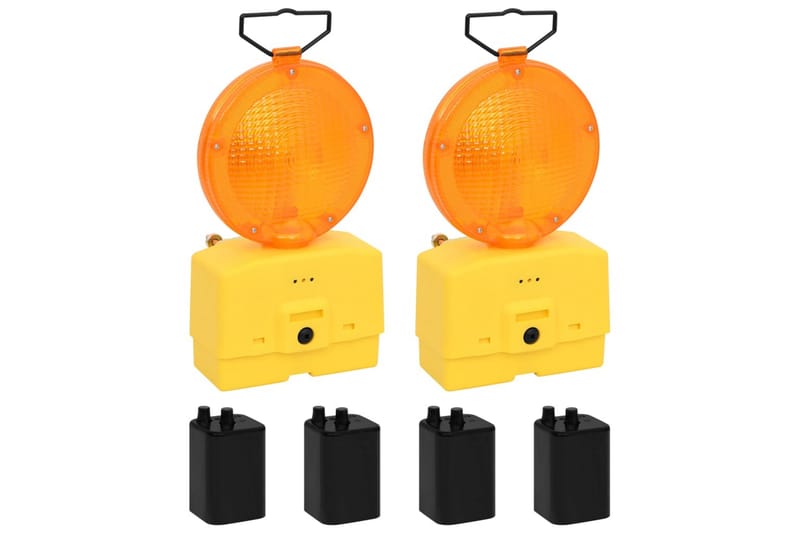 Bygglampor 2 st med batterier 18x8x37 cm - Belysning & el - Ljuskällor & glödlampor - Arbetsbelysning - Bygglampa