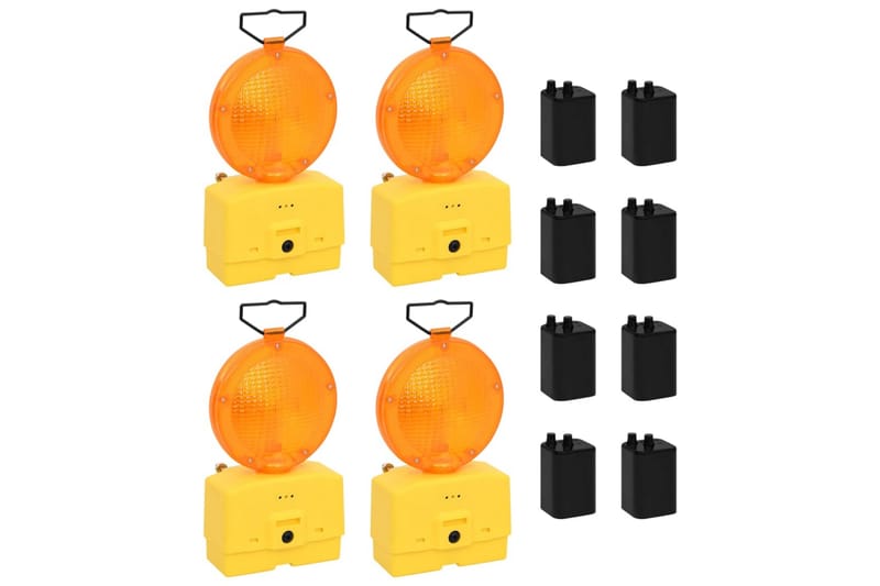 Bygglampor 4 st med batterier 18x8x37 cm - Belysning & el - Ljuskällor & glödlampor - Arbetsbelysning - Bygglampa