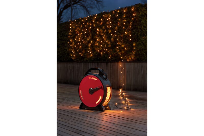 Sladdvinda, 1000 varmvita LED Svart/Röd - Konstsmide - Utemöbler - Balkong - Balkongbelysning