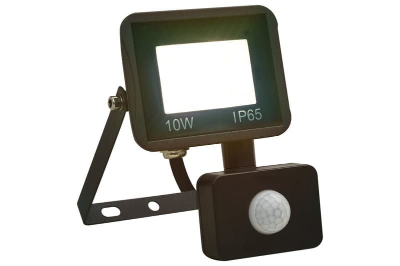 Strålkastare med sensor 10 W LED kallvit - Svart - Belysning & el - Utomhusbelysning - Strålkastare