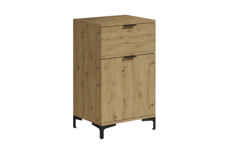 Leneas Byrå 50x85x40 cm med Låda + Dörr - Ekfärg - Förvaring - Förvaringsmöbler - Byrå