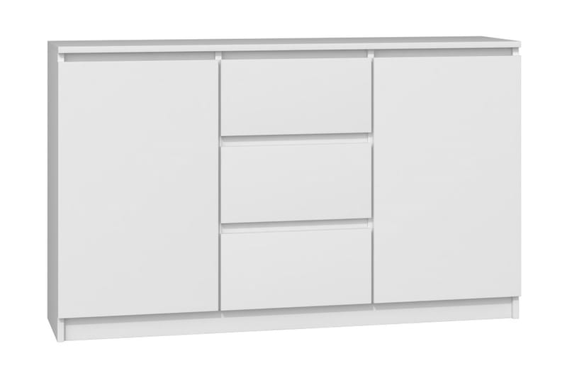 Stintino Byrå 120x40x97 cm med 2 Dörrar + 3 Lådor - Vit - Förvaring - Förvaringsmöbler - Byrå