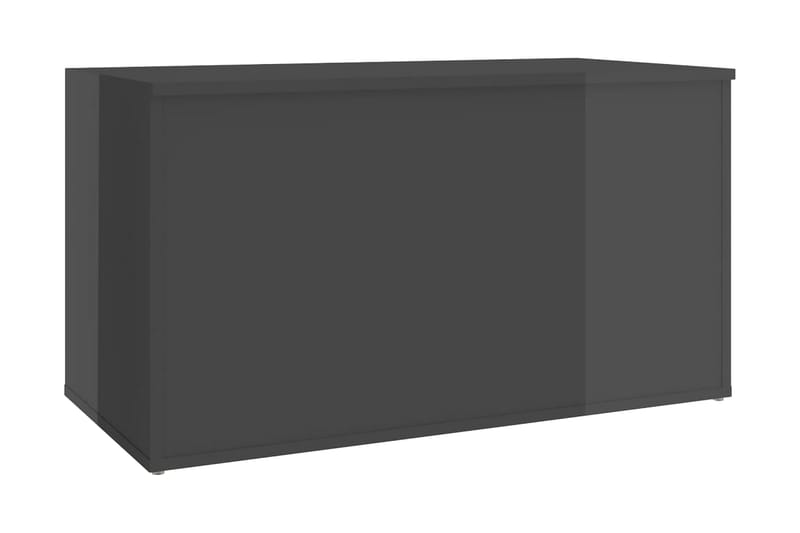 Förvaringskista grå högglans 84x42x46 cm spånskiva - Grå - Förvaring - Förvaringsmöbler - Förvaringskista
