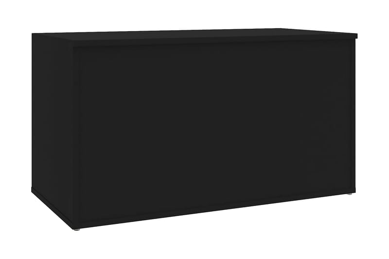 Förvaringskista svart 84x42x46 cm spånskiva