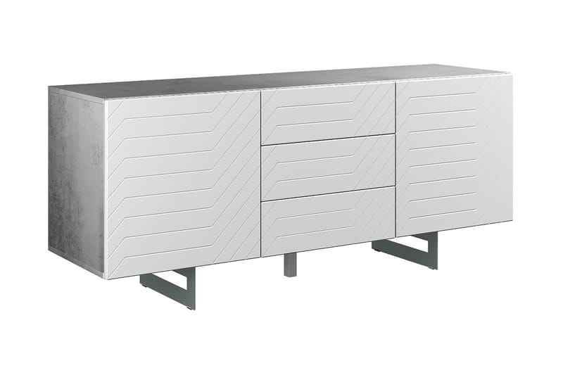 Itaca Sideboard 3 lådor 165x45 cm - Mörkgrå/Vit - Förvaring - Förvaringsmöbler - Sideboard & skänk