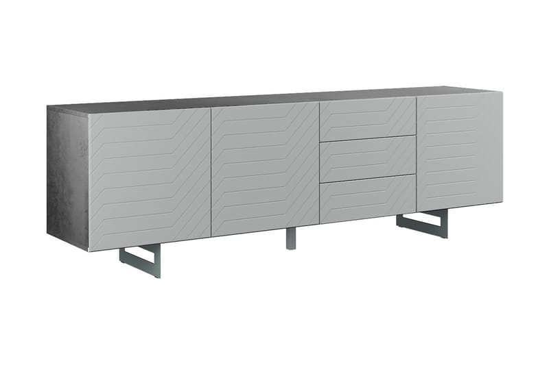 Itaca Sideboard 3 lådor 220x45 cm - Betonggrå - Förvaring - Förvaringsmöbler - Sideboard & skänk