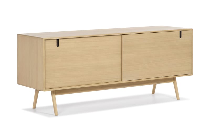 Jerup Sideboard 160x45 cm Massiv Ek - Ljusbrun - Möbler - Tv-möbler & mediamöbler - TV-bänk & mediabänk