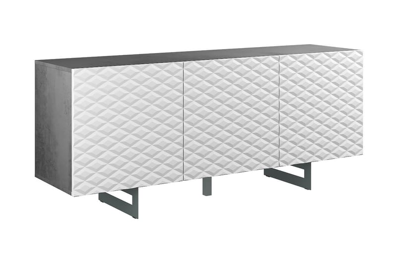 Korfu Sideboard 165x45 cm - Mörkgrå/Vit - Förvaring - Förvaringsmöbler - Sideboard & skänk