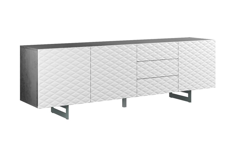 Korfu Sideboard 220x45 cm - Betonggrå/Vit - Förvaring - Förvaringsmöbler - Sideboard & skänk
