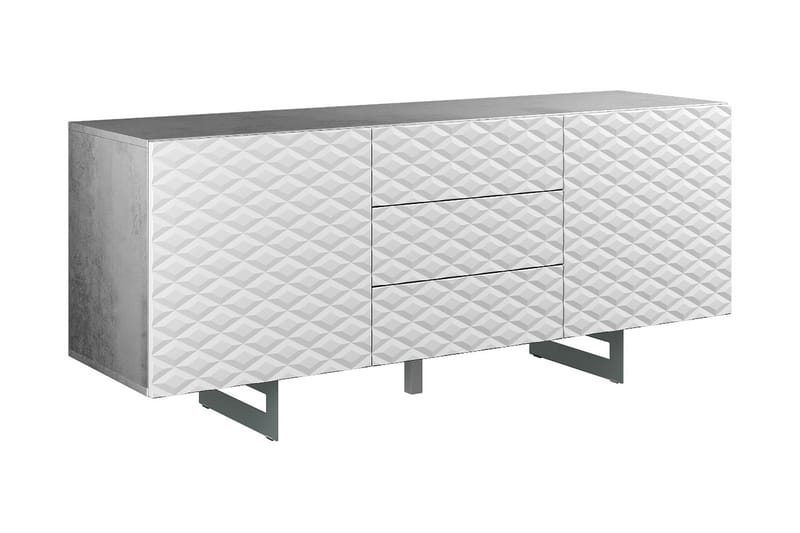 Korfu Sideboard 3 lådor 165x45 cm - Betonggrå/Vit - Förvaring - Förvaringsmöbler - Sideboard & skänk