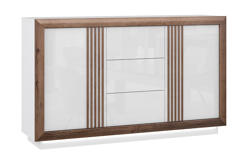 Kulatas Sideboard 42x163 cm - Vit/Brun - Förvaring - Förvaringsmöbler - Sideboard & skänk