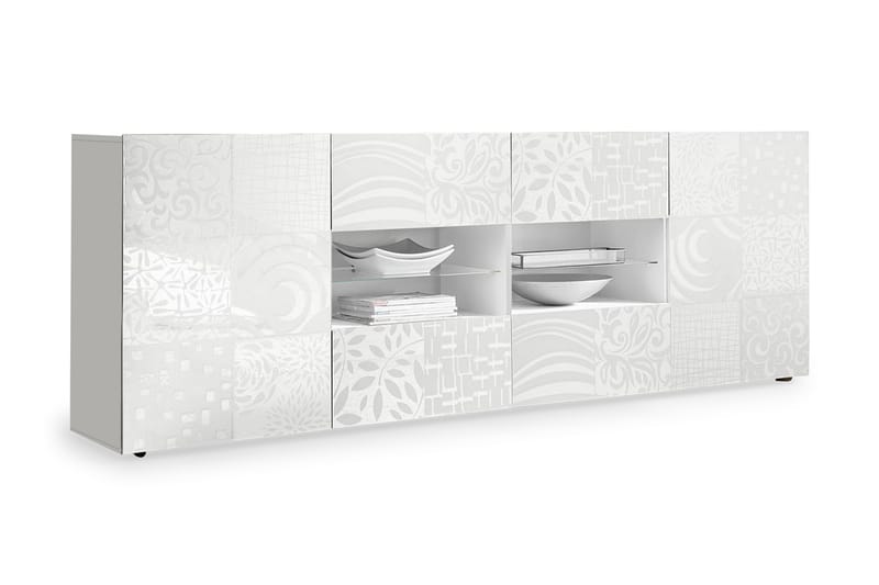 Mironne Sideboard 241 cm 4 Hyllor - Vit - Förvaring - Förvaringsmöbler - Sideboard & skänk