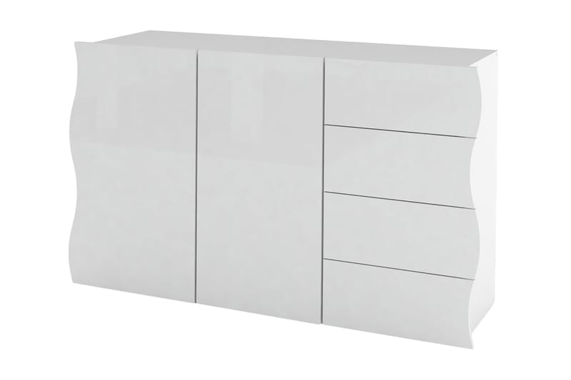 Ondera Skänk 124 cm 2 Dörrar + 4 Lådor - Vit Högglans - Förvaring - Förvaringsmöbler - Sideboard & skänk