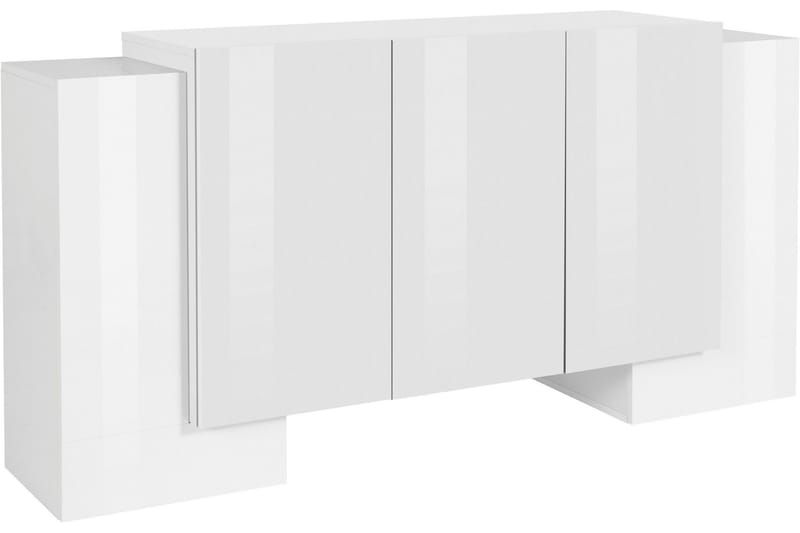 Pillona Skänk 210 cm 5 Dörrar - Vit Högglans - Förvaring - Förvaringsmöbler - Sideboard & skänk