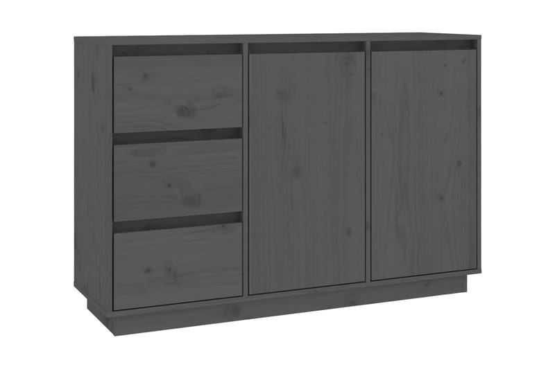 Skänk grå 111x34x75 cm massiv furu - Grå - Förvaring - Förvaringsmöbler - Sideboard & skänk