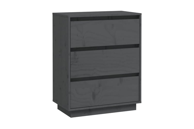 Skänk grå 60x34x75 cm massiv furu - Grå - Förvaring - Förvaringsmöbler - Sideboard & skänk